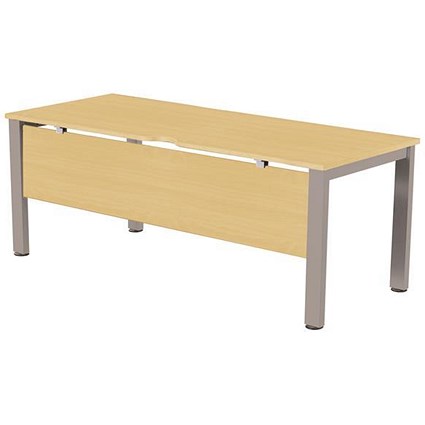 Sonix 1800mm Rectangular Desk / Silver Legs / Maple