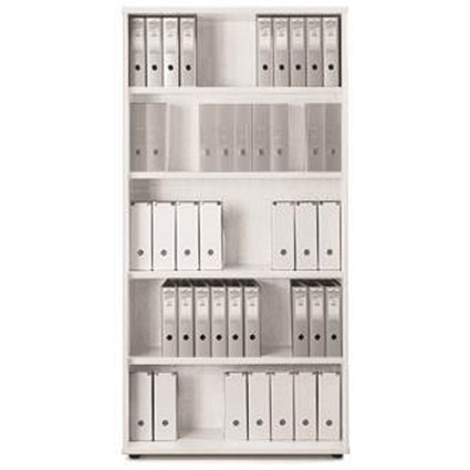 Sonix Tall Bookcase / 4 Shelves / 2000mm High / White