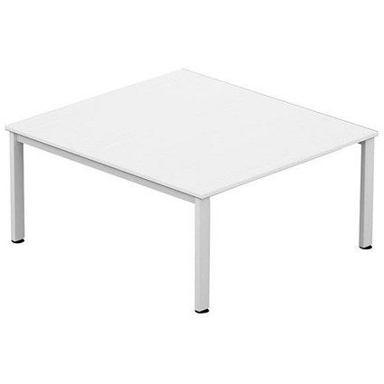 Sonix Meeting Table / White Legs / 1400mm / White