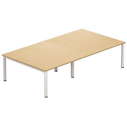 Sonix Meeting Table / White Legs / 2800mm / Oak