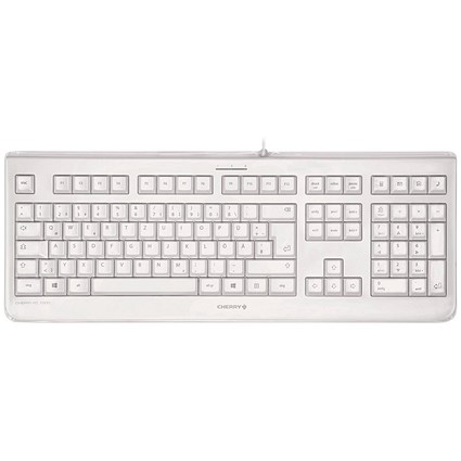 Cherry Ultra Flat USB Keyboard, Heat-sealed, Grey