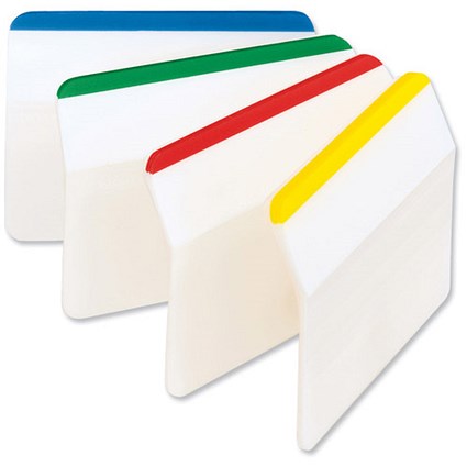 Post-it Strong Angled Index Filing Tabs - 6 x 4 Assorted Colours