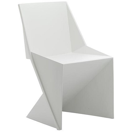 Trexus Freedom Polypropylene Visitor Stacking Chair - White