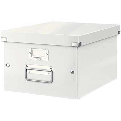 Leitz Click & Store Collapsible Storage Box Medium For A4 White