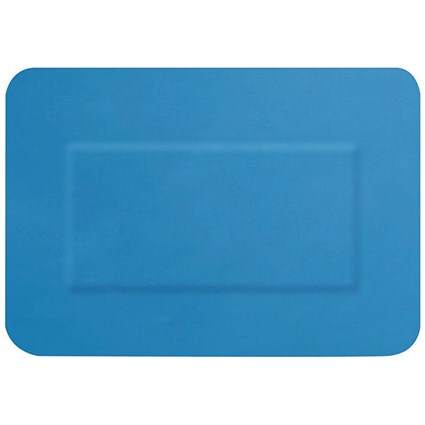 Click Medical Detectable Large Patch Plasters, 72 x 50mm, Blue, Pack of 50