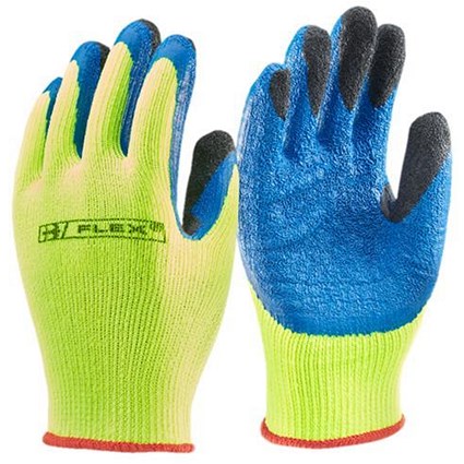 B-Flex Latex Thermo-Star Fully Dipped Glove, Extra Large, Yellow