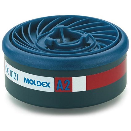 Moldex A2 7000/9000 Particulate Filter, EasyLock System, Blue, Pack of 4