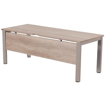 Sonix 1800mm Rectangular Desk / Silver Legs / Frosted Oak