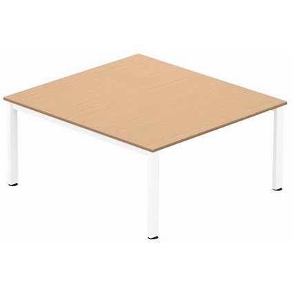 Sonix Meeting Table / White Legs / 1400mm / Beech