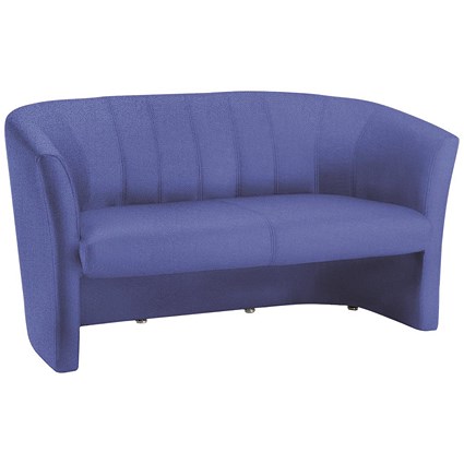 Trexus Reception Twin Seat Fabric Tub Sofa - Blue