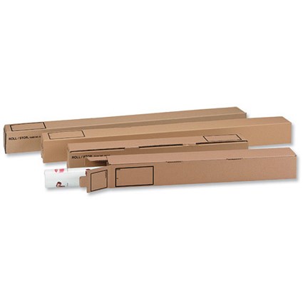 Fellowes Basics Roll-Stor Mailing Tube Fibreboard Flat-packed W76xD76xL940mm Ref 07341 [Pack 50]