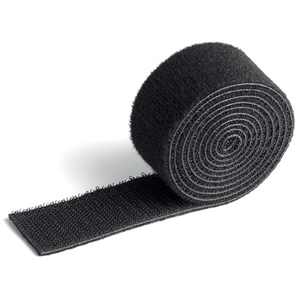 Durable Cavoline Grip 30 Self Gripping Cable Management Tape, 1m x 3cm, Black