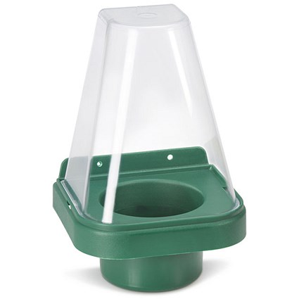 Click Medical Single Eyewash Stand with Cover for 500ml Bottle - Green