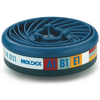 Moldex ABE1 7000/9000 Particulate Filter, EasyLock System, Blue, Pack of 5