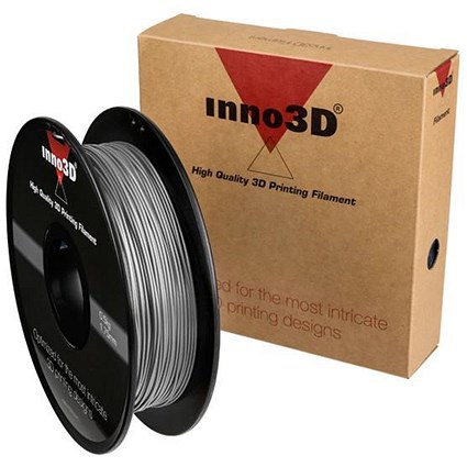 Inno3D ABS Filament for 3D Printer 1.75x200mm 0.5kg Silver Ref 3DPFA175SL05