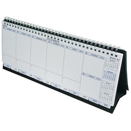 Collins 2019 Deskline Planner Week to View with Monthly Tabbing