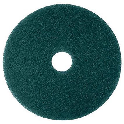 Maxima 13in Floor Polish Pads, Green, Pack of 5