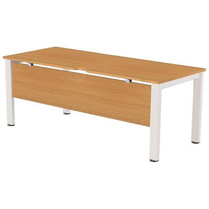 Sonix 1800mm Rectangular Desk / White Legs / Beech