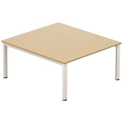 Sonix Meeting Table / White Legs / 1400mm / Oak