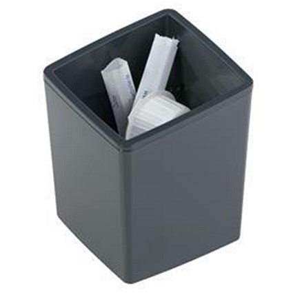 Durable Coffee Point Small Bin, Recycling Container, Charcoal