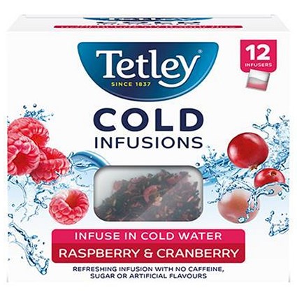 Tetley Cold Infusions Raspberry and Cranberry - Pack of 12