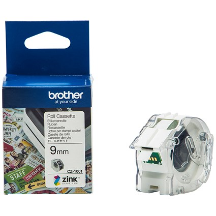 Brother Colour Label Printer 9mm Wide Roll Cassette