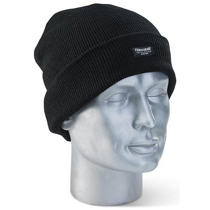 Click Workwear Thinsulate Hat, Black, Pack of 10