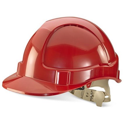 B-Brand Comfort Vented Safety Helmet - Red