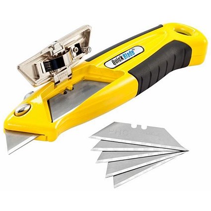 Pacific Handy Cutter Auto Loading Retractable Knife, Ergonomic, Yellow