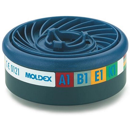 Moldex Abek1 7000/9000 Particulate Filter, EasyLock System, Blue, Pack of 5