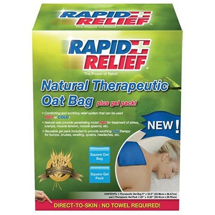 Rapid Relief Natural Therapeutic Oat Bag & Gel Pack - Square