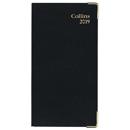 Collins 2019 Slim Pocket Diary / Month to View / Black