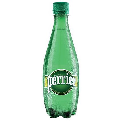 Perrier Sparkling Natural Mineral Water - 24 x 500ml Plastic Bottles