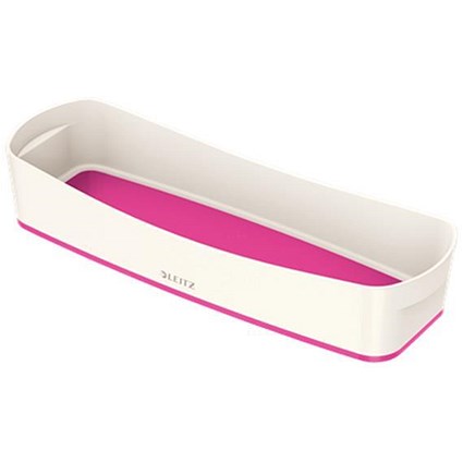 Leitz MyBox Long Organiser Tray - White & Pink