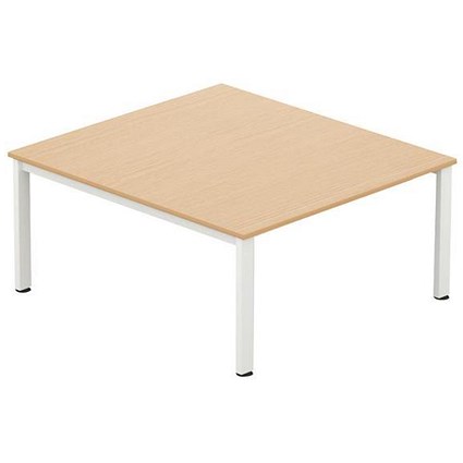 Sonix Meeting Table / White Legs / 1400mm / Maple