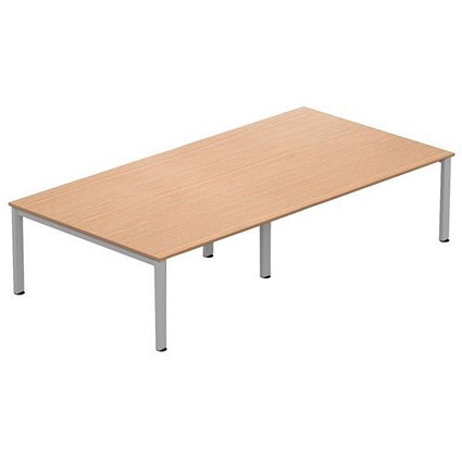 Sonix Meeting Table / Silver Legs / 3200mm / Beech
