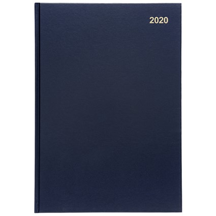 5 Star 2020 Diary, Two Days to a Page, A4, Blue