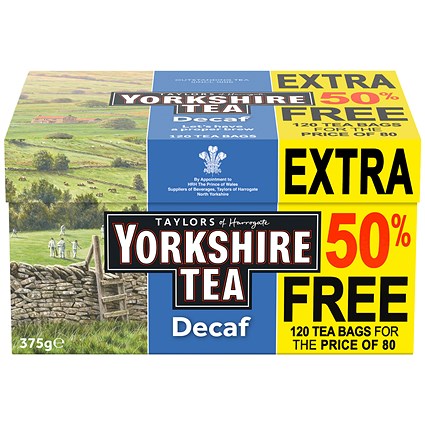 Yorkshire Tea, Decaffeinated - Pack of 120
