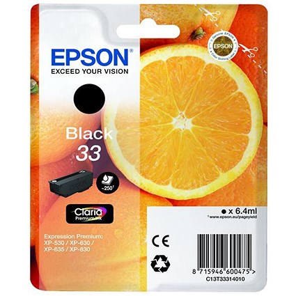 Epson T33 Black Inkjet Cartridge