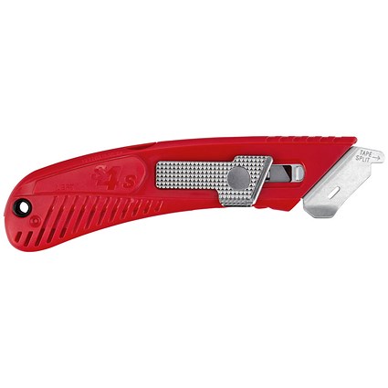 Pacific Handy Cutter Left Handed Spring Back Cutter, Self-retracting, Red