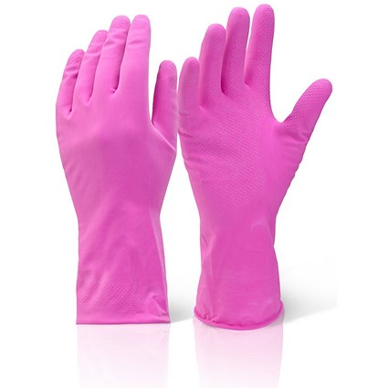 Click 2000 Household Gloves, Medium Weight, Small, Pink, Pack of 10
