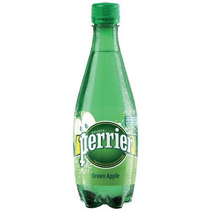 Perrier Sparkling Green Apple Mineral Water - 24 x 500ml Plastic Bottles