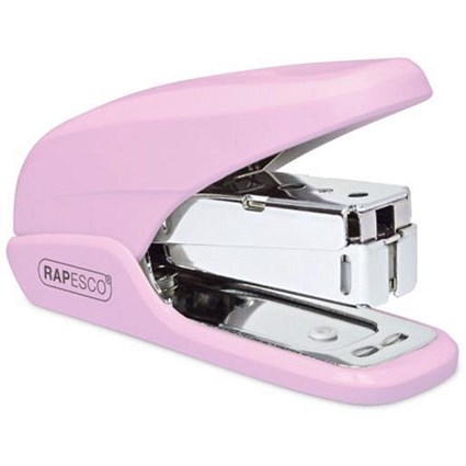 Rapesco X5 Mini Stapler / Capacity: 20 Sheets / Pink