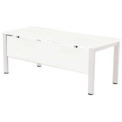 Sonix 1800mm Rectangular Desk / White Legs / White