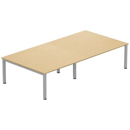 Sonix Meeting Table / Silver Legs / 3200mm / Oak
