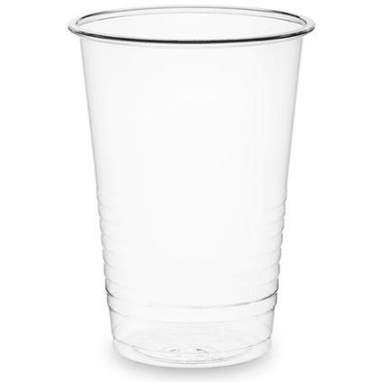 Vegware Plastic Water Cups, 7oz, Clear, Pack of 100