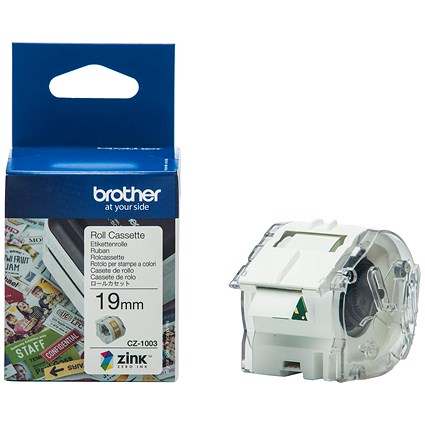 Brother Colour Label Printer 19mm Wide Roll Cassette