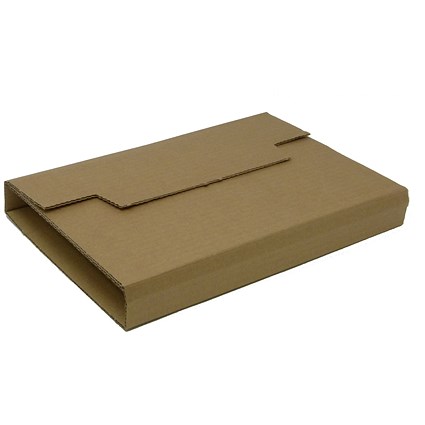 Rigid Corrugated Postal Wrapper, Small, 250x180x50mm, Brown, Pack of 25