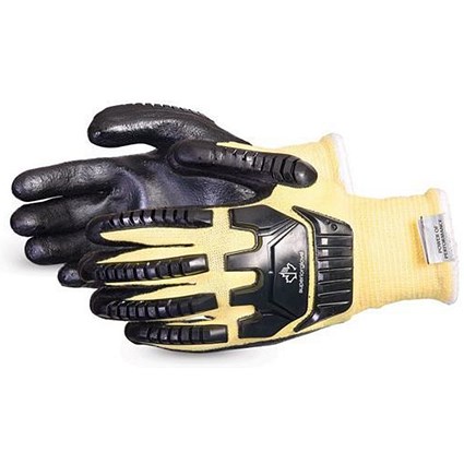 Superior Glove Dexterity Glove, Impact-Resistant, Cut-Resistant, Extra Large, Black