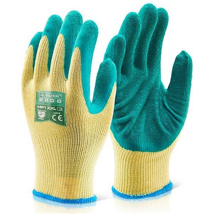 Click 2000 Multi-Purpose Gloves, Extra Large, Green, Pack of 100
